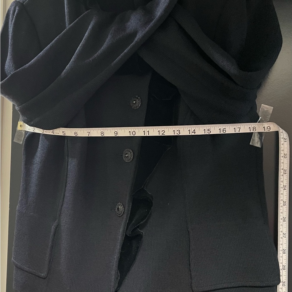 NWOT St. John’s Evening Chic Black Blazer with Ruffle Detail - Picture 5 of 10